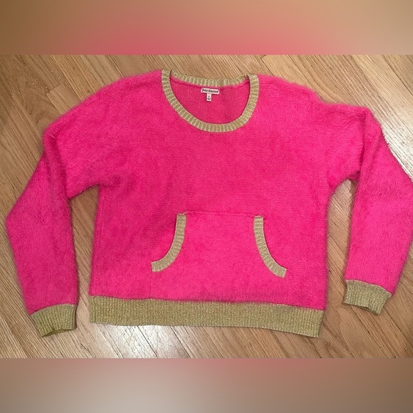 Juicy Couture Pink & Gold Knit Sweater - Picture 2 of 5